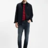 Slim-fit jeans in dark-blue stretch denim Slim-fit jeans in dark-blue stretch denim