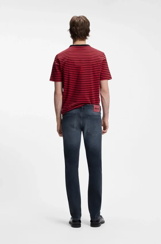 Slim-fit jeans in dark-blue stretch denim Slim-fit jeans in dark-blue stretch denim