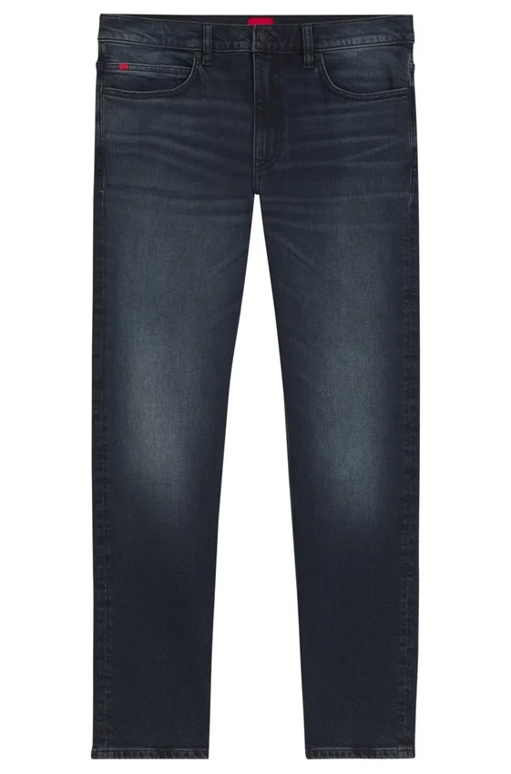 Slim-fit jeans in dark-blue stretch denim Slim-fit jeans in dark-blue stretch denim
