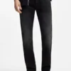 Slim-fit jeans in dark-gray comfort-stretch denim