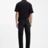 Slim-fit jeans in dark-gray comfort-stretch denim