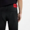 Slim-fit jeans in dark-gray comfort-stretch denim