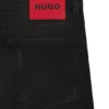 Slim-fit jeans in dark-gray comfort-stretch denim