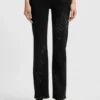 Slim-fit jeans with rhinestone logos