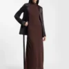 Slim-fit jersey dress with gathered details
