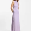 Slim-fit jersey dress with gathered details