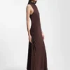 Slim-fit jersey dress with gathered details
