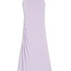 Slim-fit jersey dress with gathered details
