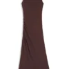Slim-fit jersey dress with gathered details