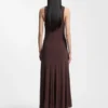 Slim-fit jersey dress with gathered details