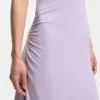 Slim-fit jersey dress with gathered details