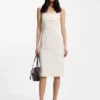 Slim-fit jersey dress with layered detail