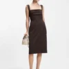Slim-fit jersey dress with layered detail