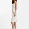 Slim-fit jersey dress with layered detail