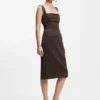 Slim-fit jersey dress with layered detail