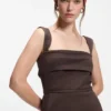 Slim-fit jersey dress with layered detail
