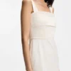 Slim-fit jersey dress with layered detail