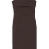 Slim-fit jersey dress with layered detail