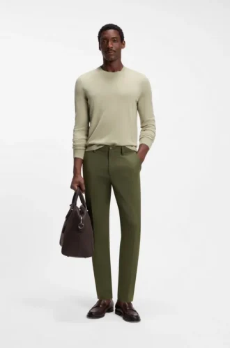 Slim-fit pants in a stretch-cotton blend