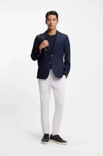 Slim-fit pants in a stretch-cotton blend