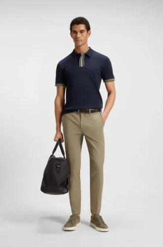 Slim-fit pants in a stretch-cotton blend