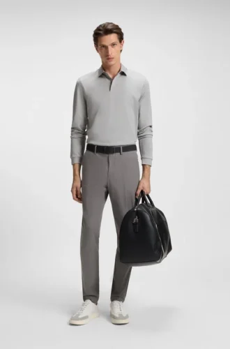 Slim-fit pants in a stretch-cotton blend