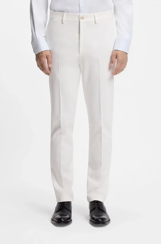 Slim-fit pants in cotton, cashmere and stretch Slim-fit pants in cotton, cashmere and stretch
