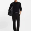 Slim-fit pants in cotton, cashmere and stretch Slim-fit pants in cotton, cashmere and stretch