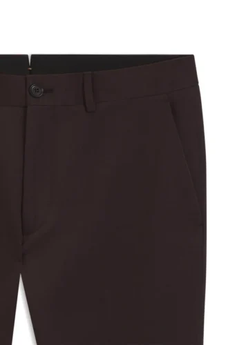 Slim-fit pants in cotton, cashmere and stretch