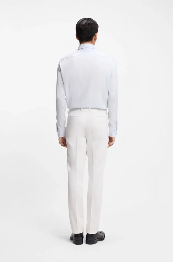 Slim-fit pants in cotton, cashmere and stretch Slim-fit pants in cotton, cashmere and stretch