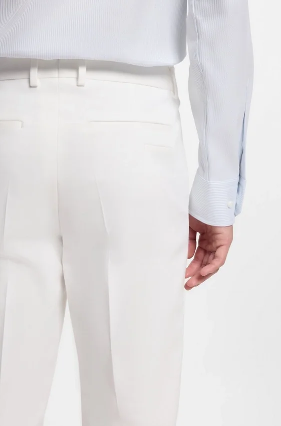 Slim-fit pants in cotton, cashmere and stretch Slim-fit pants in cotton, cashmere and stretch