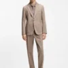 Slim-fit pants in paper-touch stretch cotton