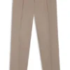 Slim-fit pants in paper-touch stretch cotton