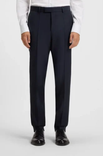 Slim-fit pants in stretch wool