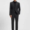 Slim-fit pants in stretch wool
