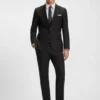 Slim-fit pants in stretch wool