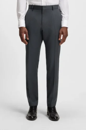Slim-fit pants in virgin-wool serge