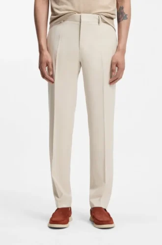 Slim-fit pants in virgin-wool serge