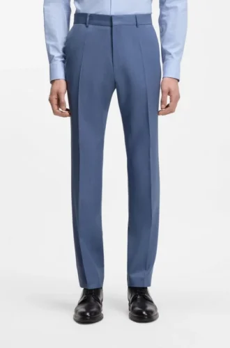 Slim-fit pants in virgin-wool serge