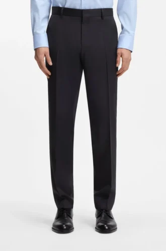 Slim-fit pants in virgin-wool serge