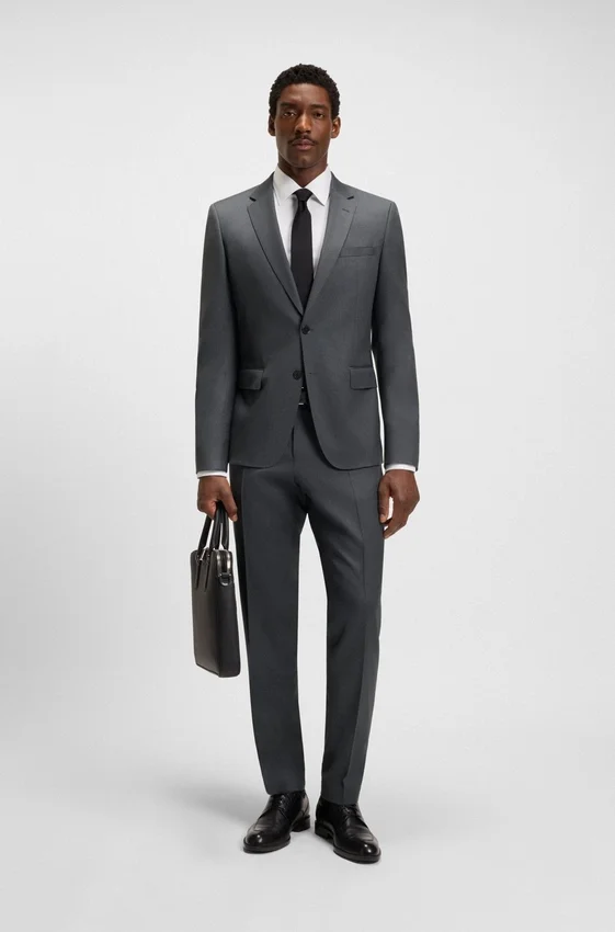 Slim-fit pants in virgin-wool serge Slim-fit pants in virgin-wool serge