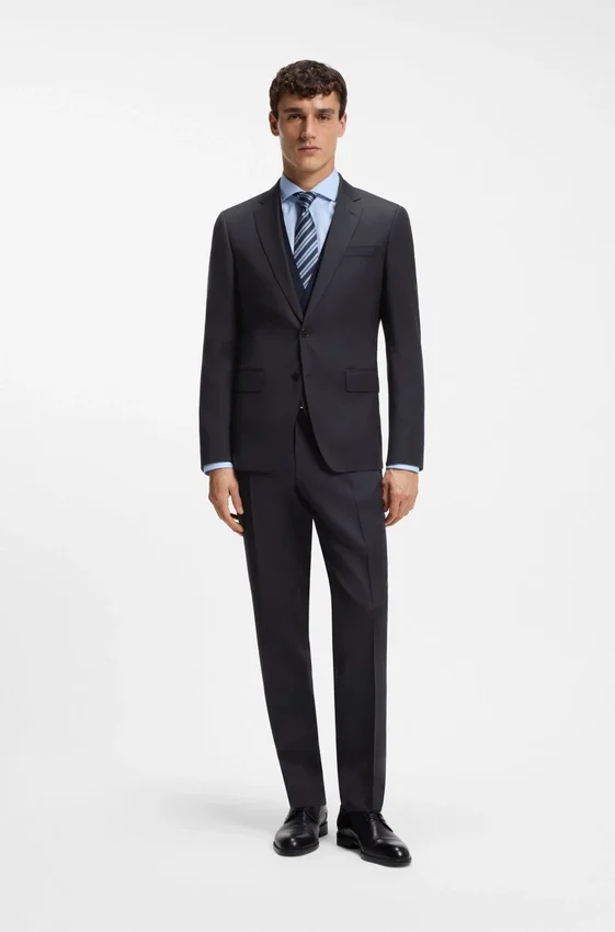 Slim-fit pants in virgin-wool serge Slim-fit pants in virgin-wool serge