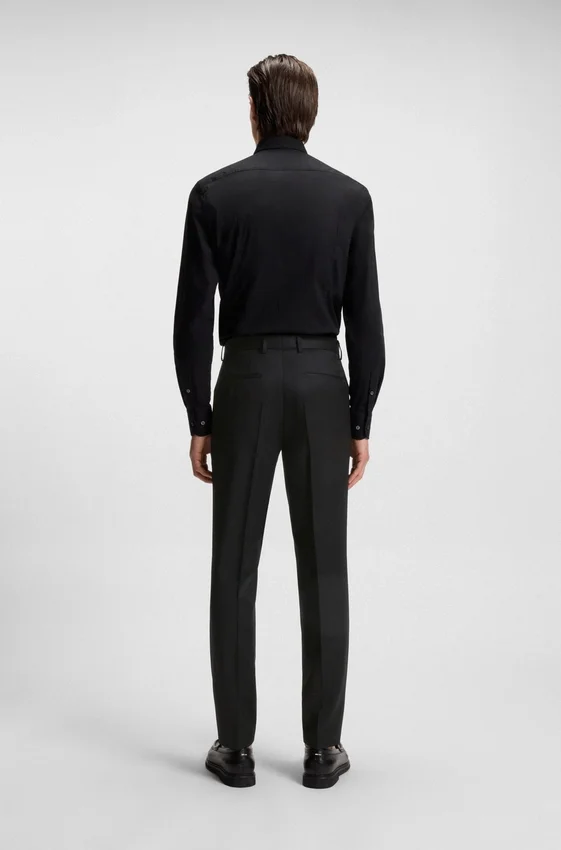 Slim-fit pants in virgin-wool serge Slim-fit pants in virgin-wool serge