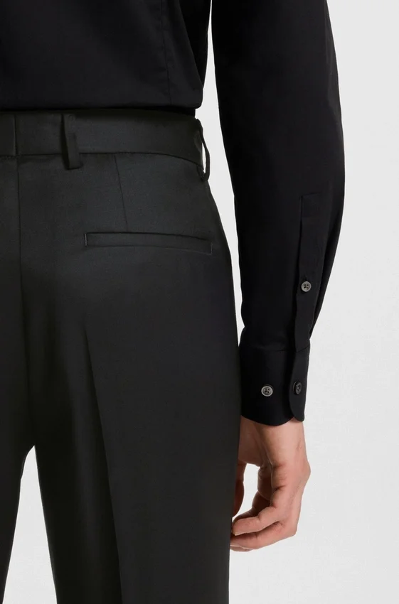 Slim-fit pants in virgin-wool serge Slim-fit pants in virgin-wool serge