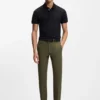 Slim-fit pants in water-repellent stretch fabric