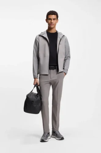 Slim-fit pants in water-repellent stretch fabric