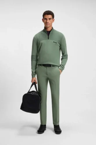 Slim-fit pants in water-repellent stretch fabric