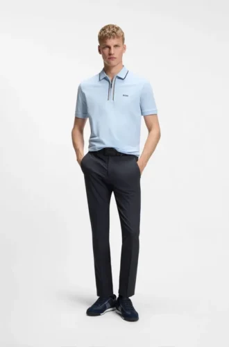 Slim-fit pants in water-repellent stretch fabric