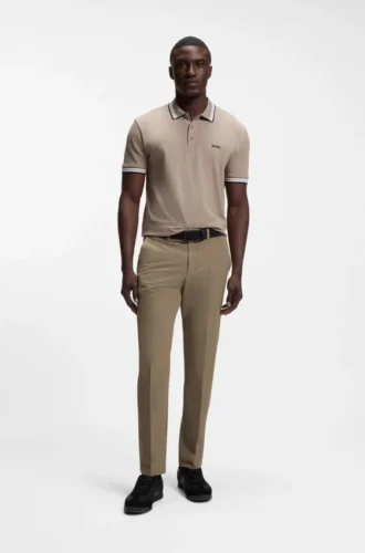 Slim-fit pants in water-repellent stretch fabric