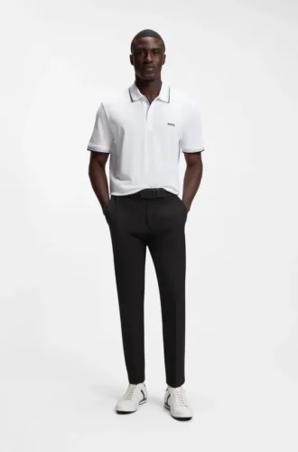 Slim-fit pants in water-repellent stretch fabric
